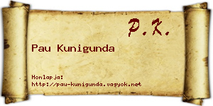 Pau Kunigunda névjegykártya
